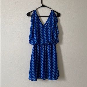 Blue Chevron Dress